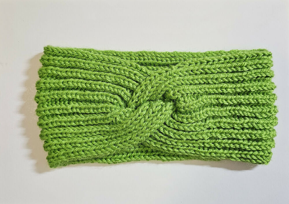 Handknit earwarmer, soft acrylic