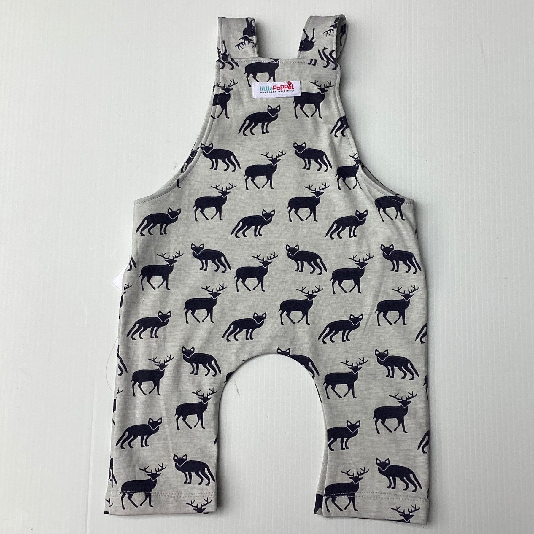 Foxy Knotted Baby Overalls