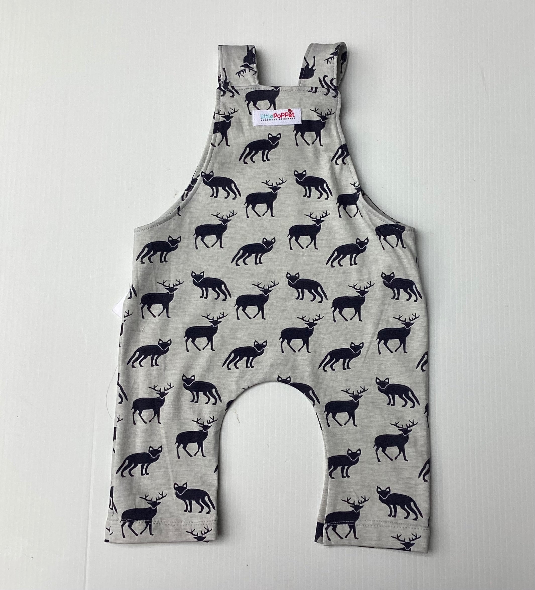 Foxy Knotted Baby Overalls