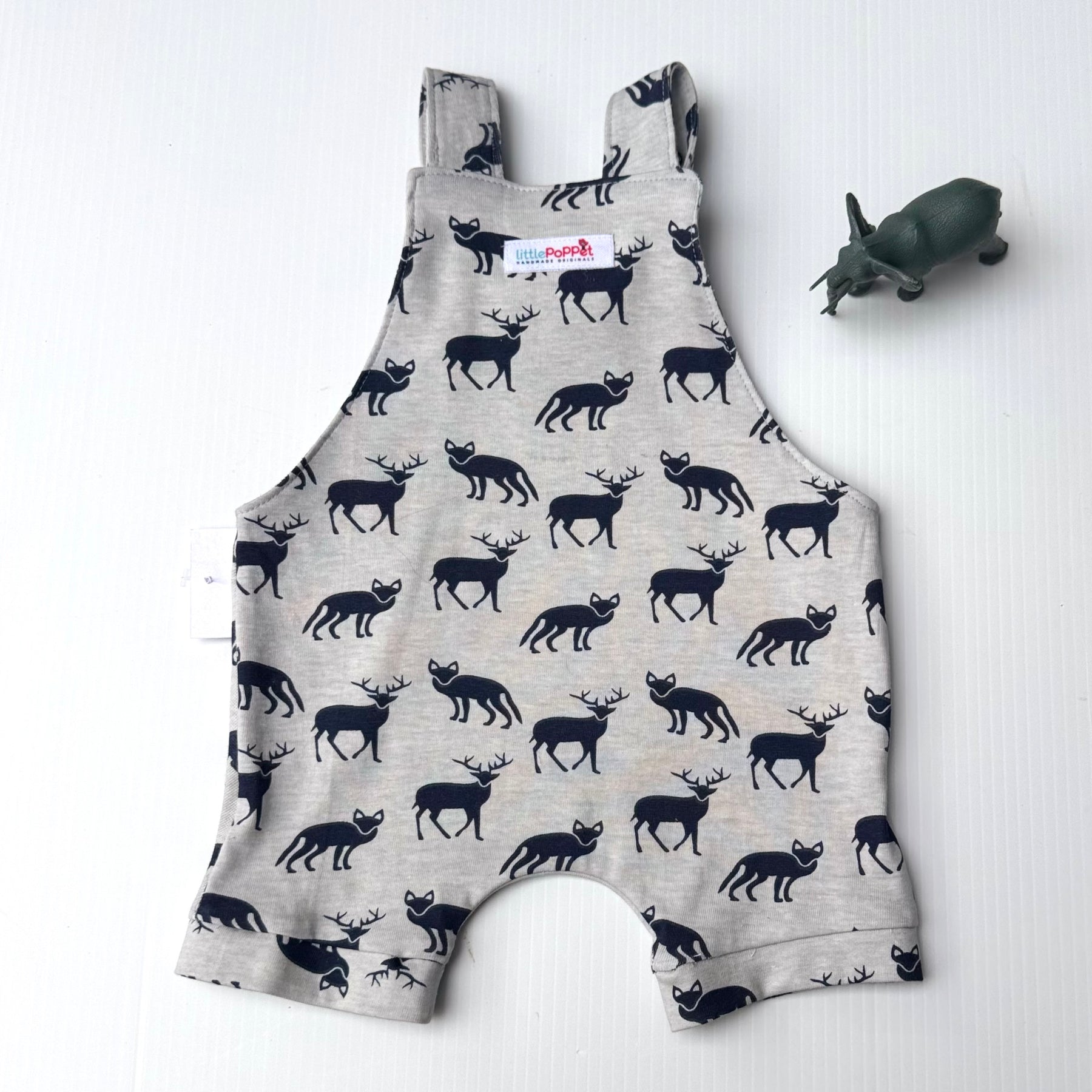 Foxy Knotted Baby Overalls