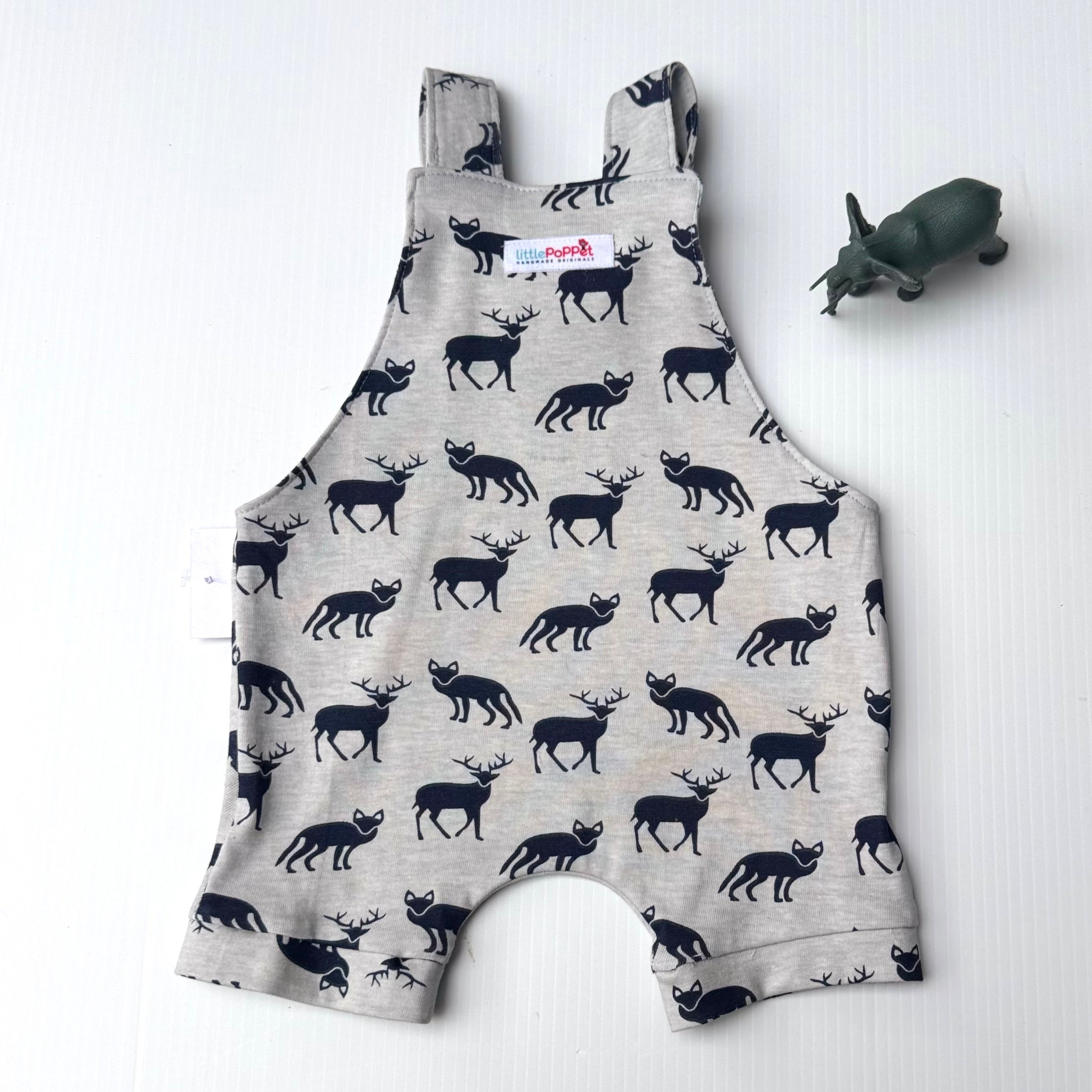 Foxy Knotted Baby Overalls