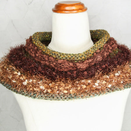 Hot Chocolate Hand Knitted Cowl