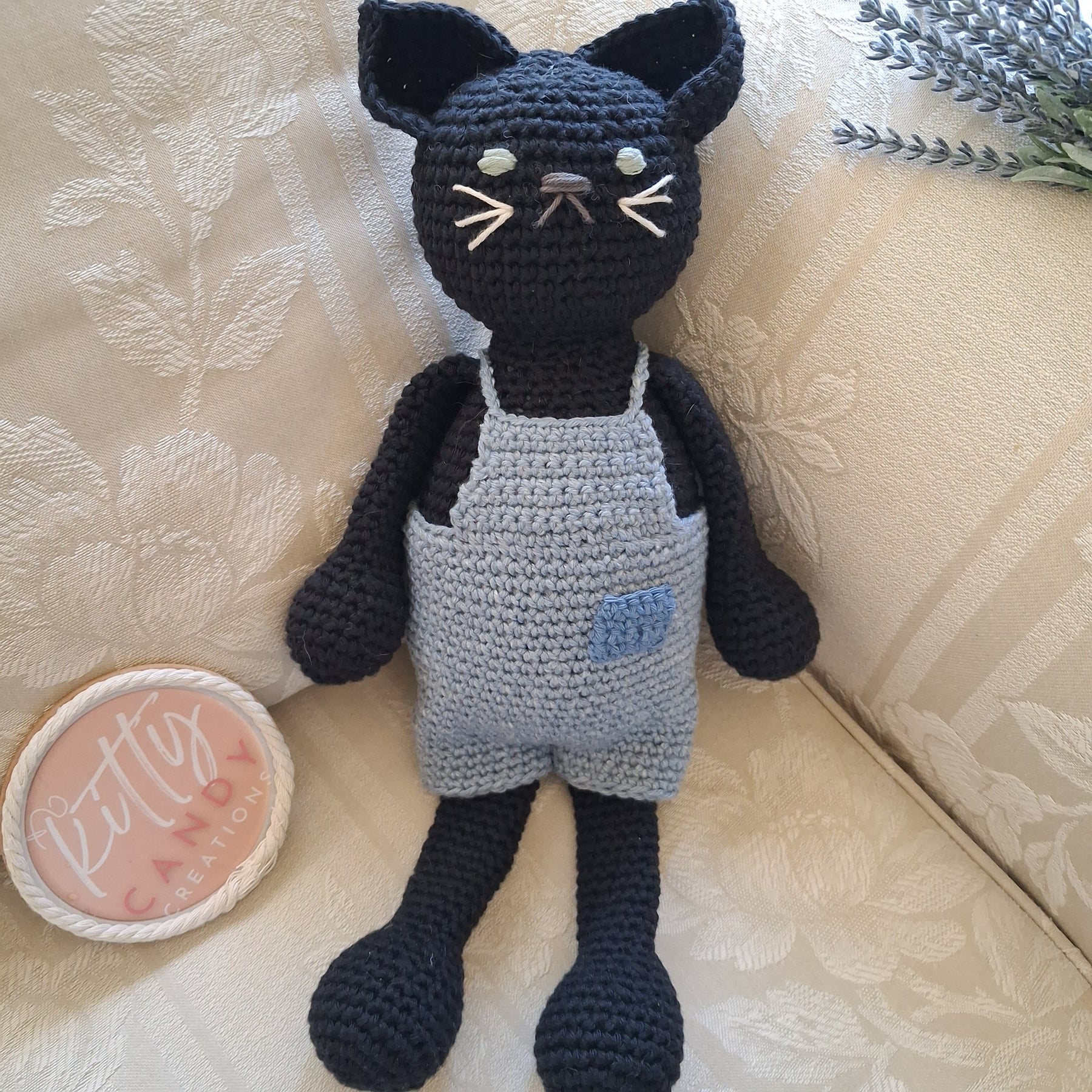 Handmade Crochet Toy Cat - 100% Cotton
