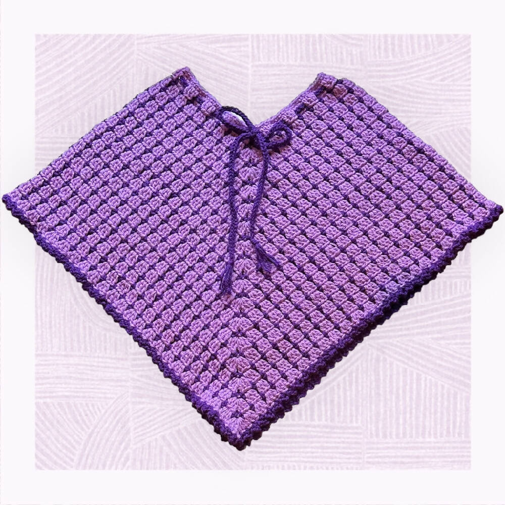 Maddie - Handmade Crochet Childs Poncho for 3-5 years