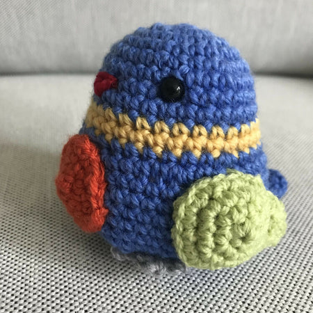 Small & Large Rainbow Lorikeet - crocheted toy