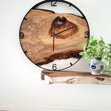 Large Wooden Wall Clock, Australian Made Gift for 5th Wedding Anniversary