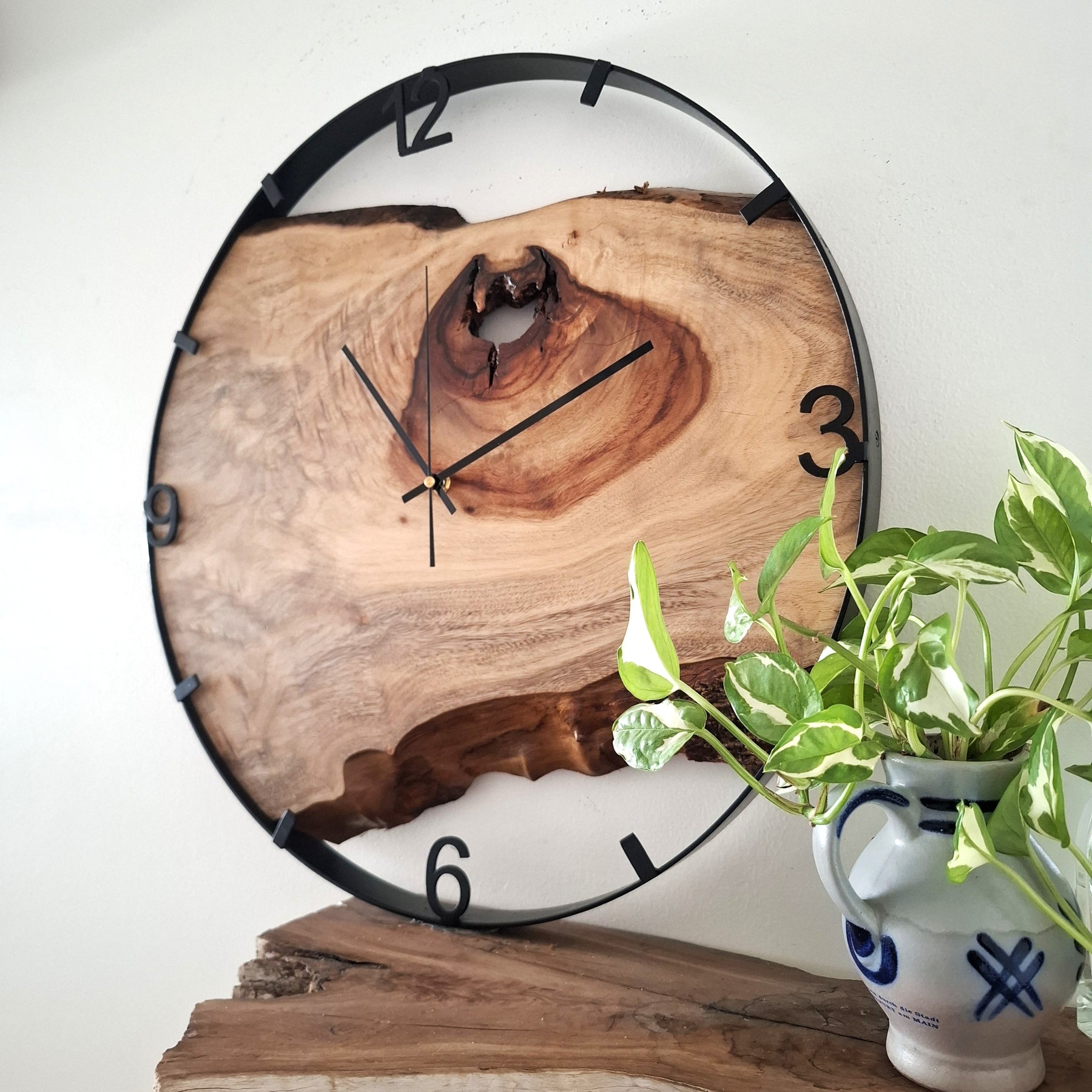 Large Wooden Wall Clock, Australian Made Gift for 5th Wedding Anniversary
