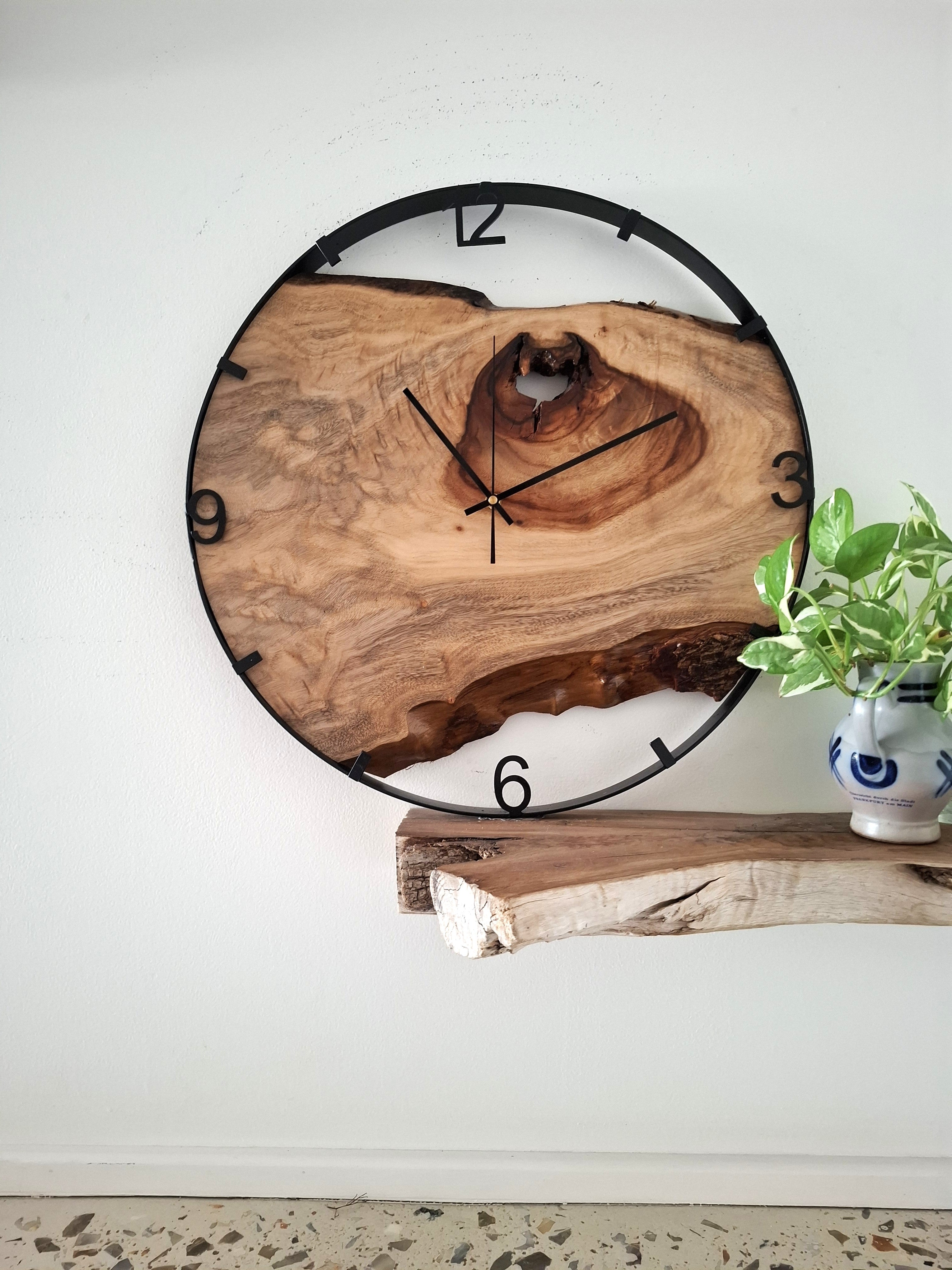 Large Wooden Wall Clock, Australian Made Gift for 5th Wedding Anniversary