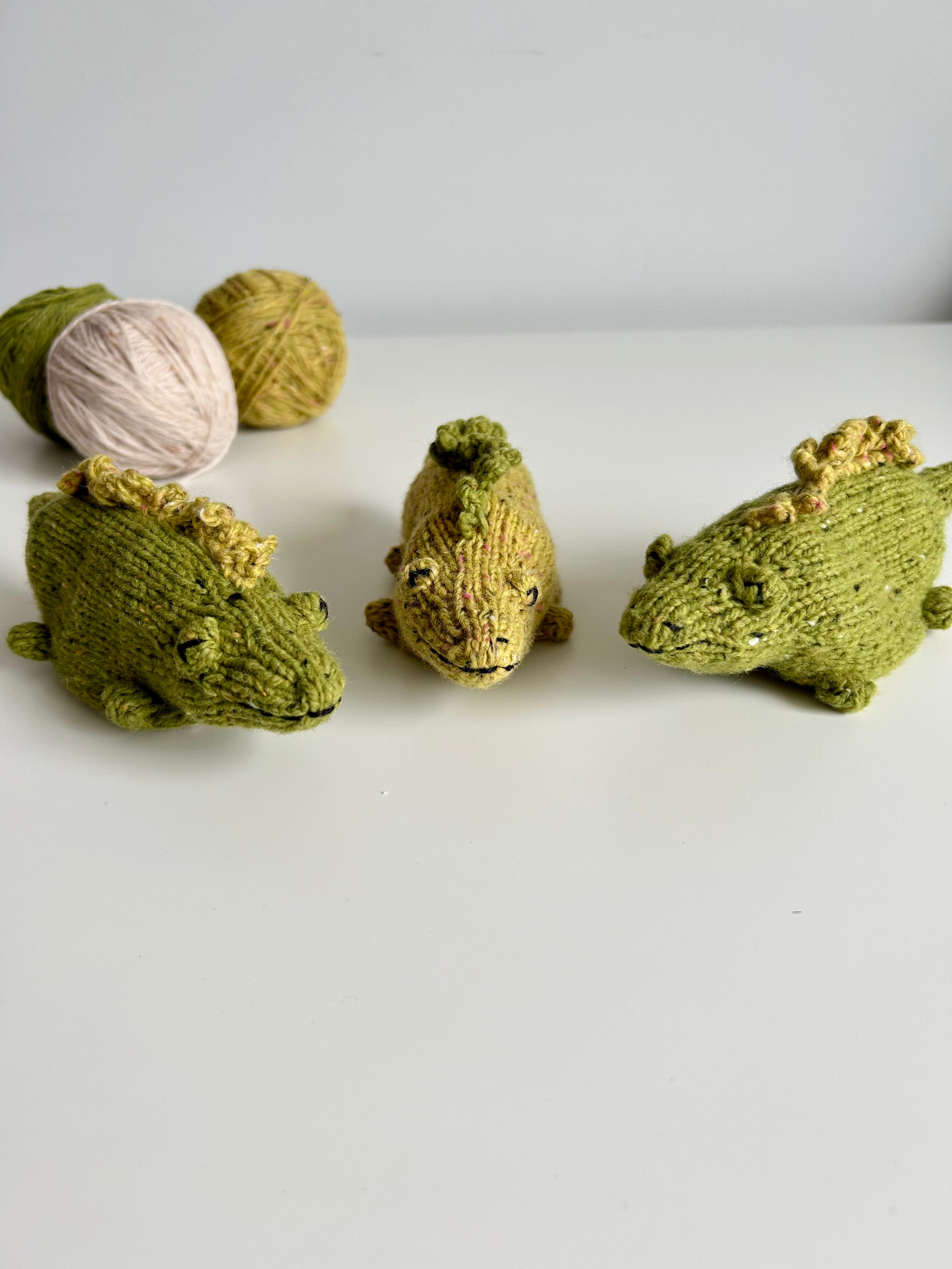 Hatching Crocodile Surprise Toy | Hand Knitted | Merino Wool | Ready to Ship