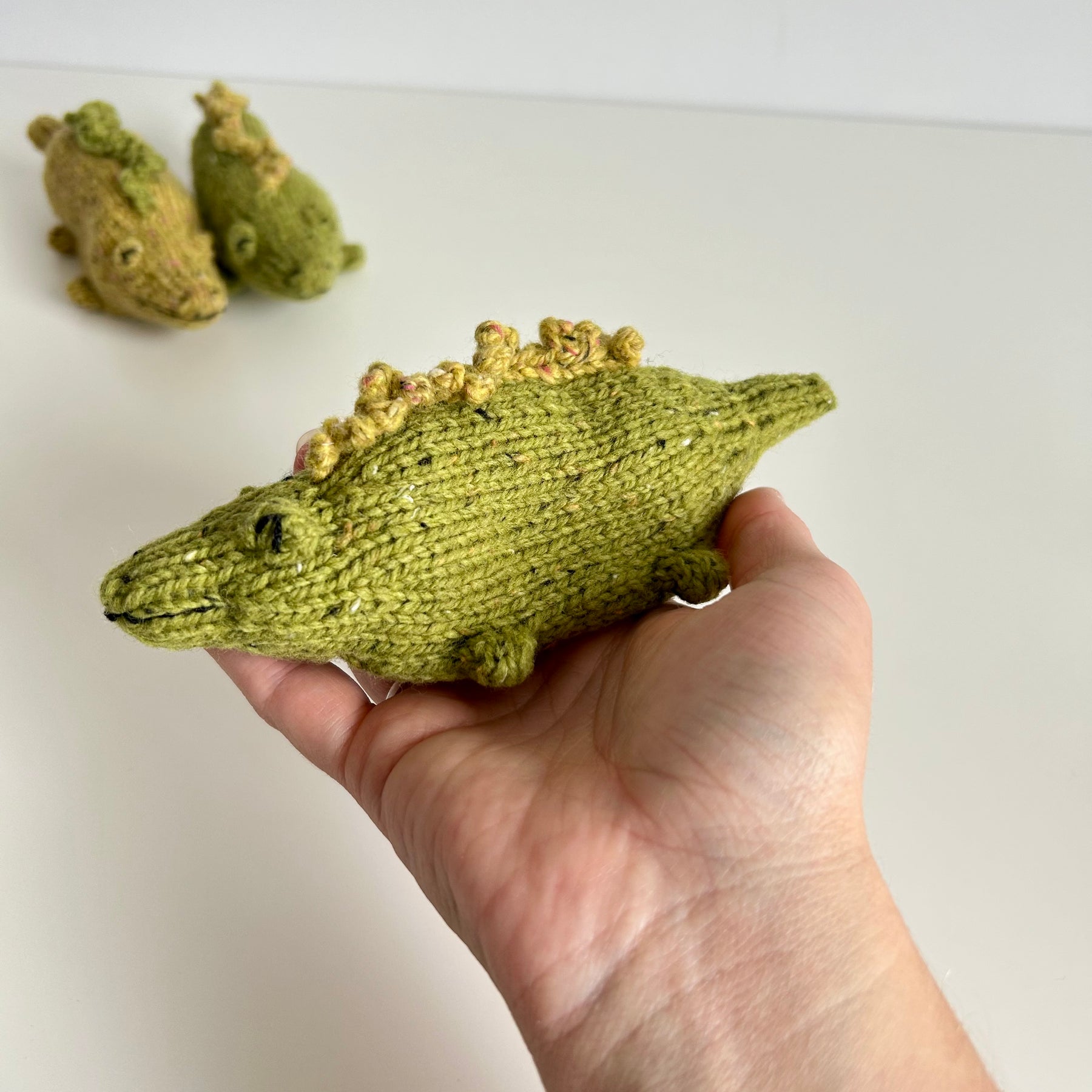 Hatching Crocodile Surprise Toy | Hand Knitted | Merino Wool | Ready to Ship