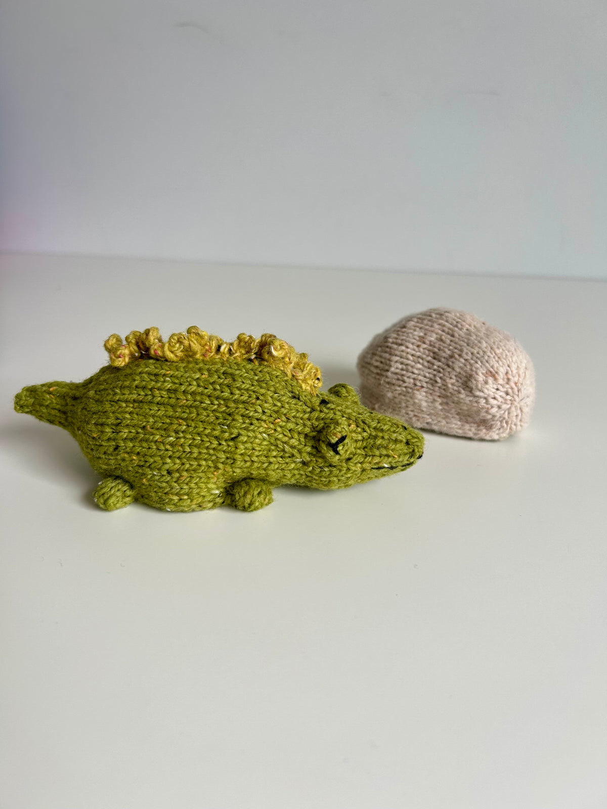 Hatching Crocodile Surprise Toy | Hand Knitted | Merino Wool | Ready to Ship