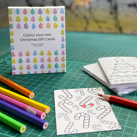 Colour your own Christmas Gift Cards - 12 pack