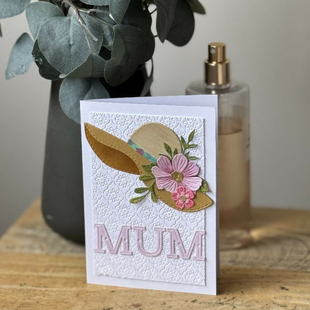 Mother’s Day card floral hat
