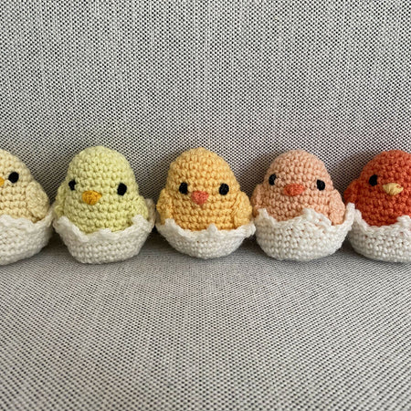 Little Chicks in Shells - crocheted toy