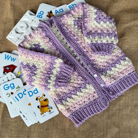 Handmade Crochet Hexi Cardigan | 1-2 years