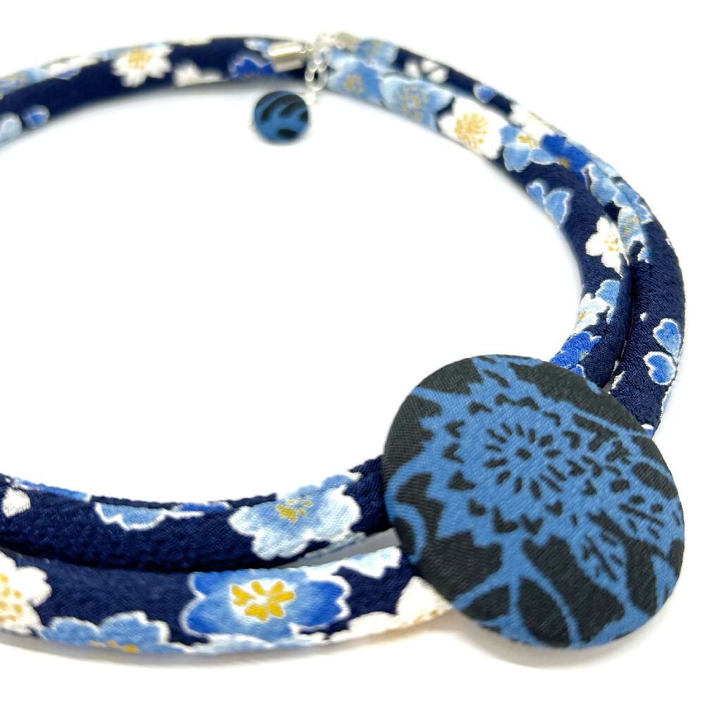 Kimono Cord Necklace Blue