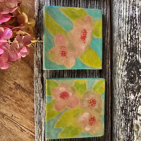 Pretty painted coasters