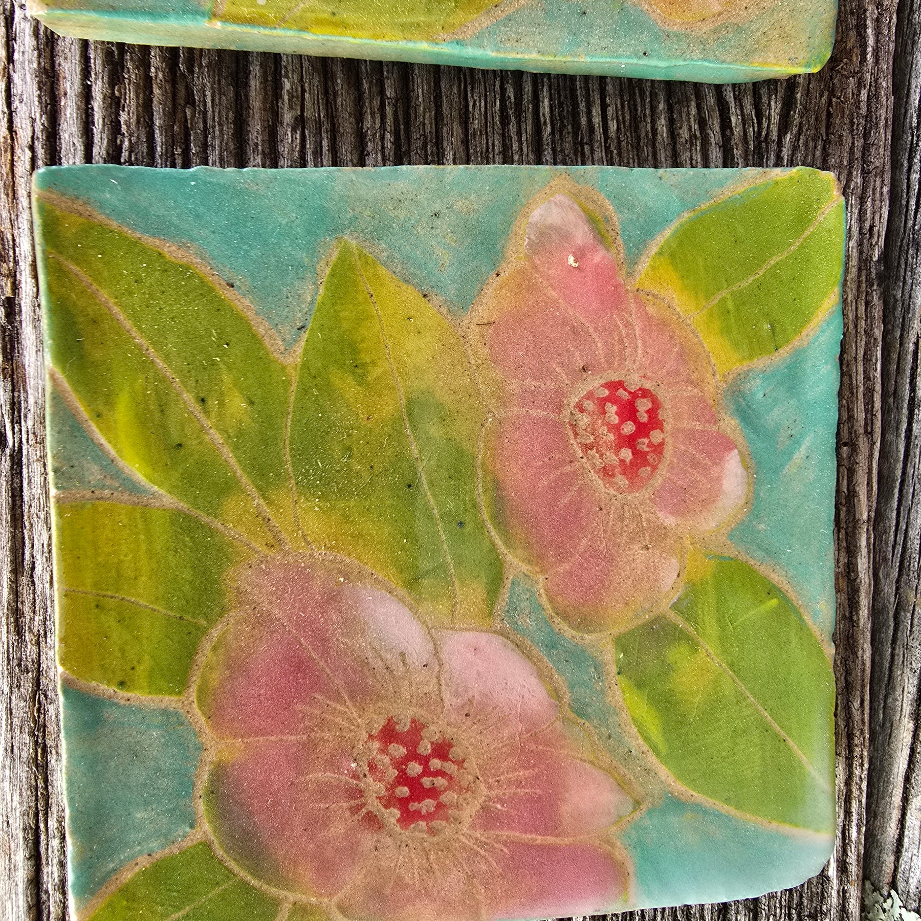 Pretty painted coasters