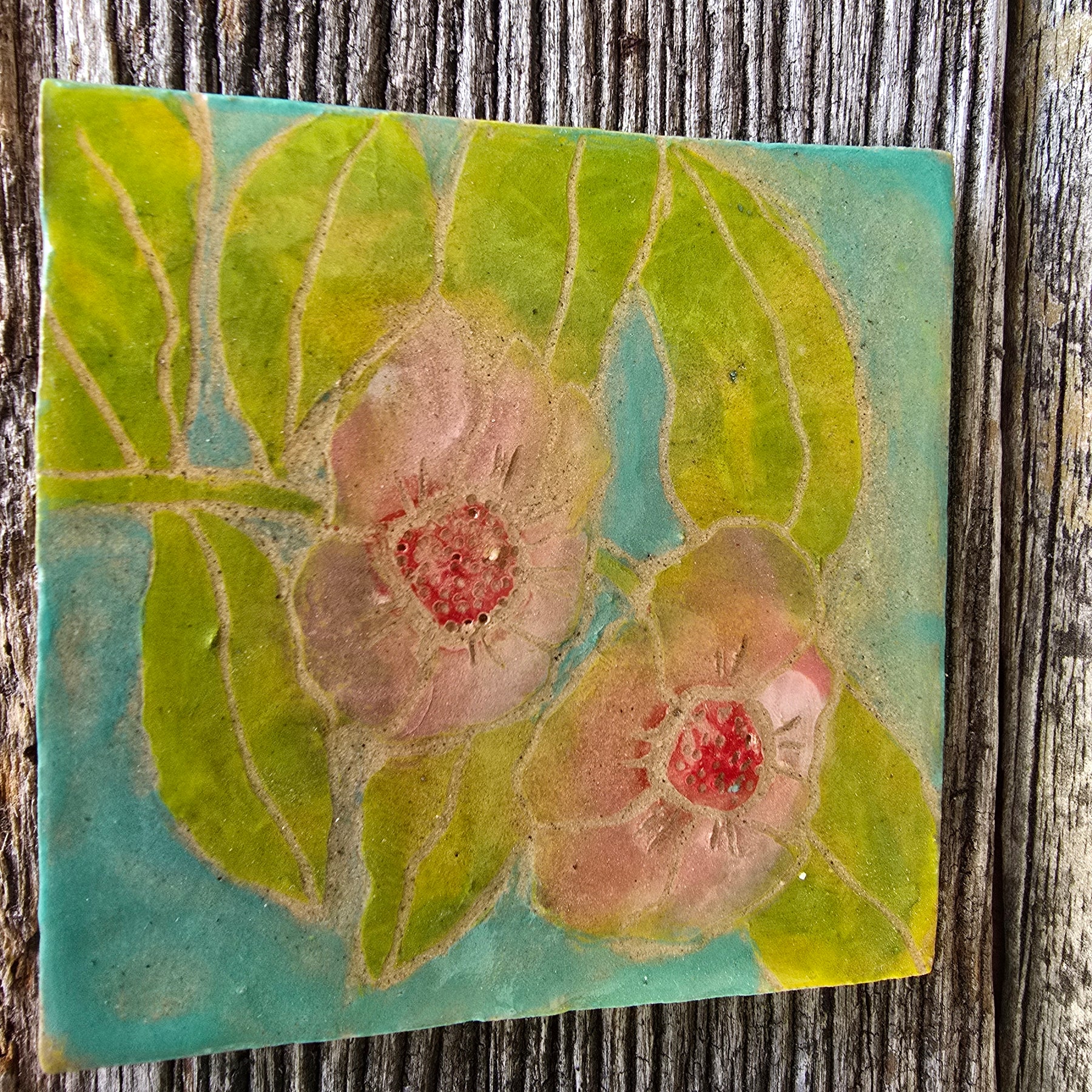 Pretty painted coasters