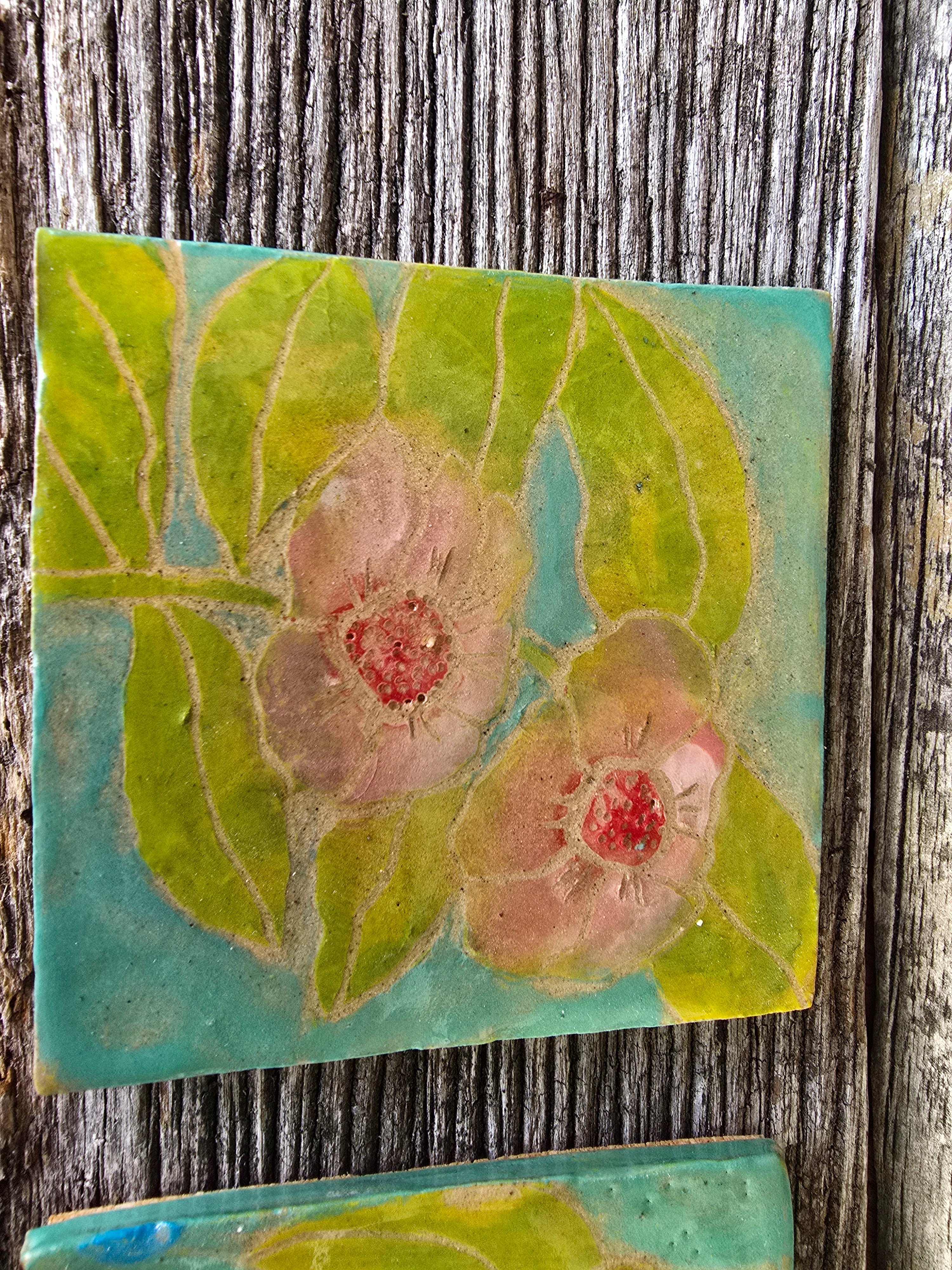 Pretty painted coasters