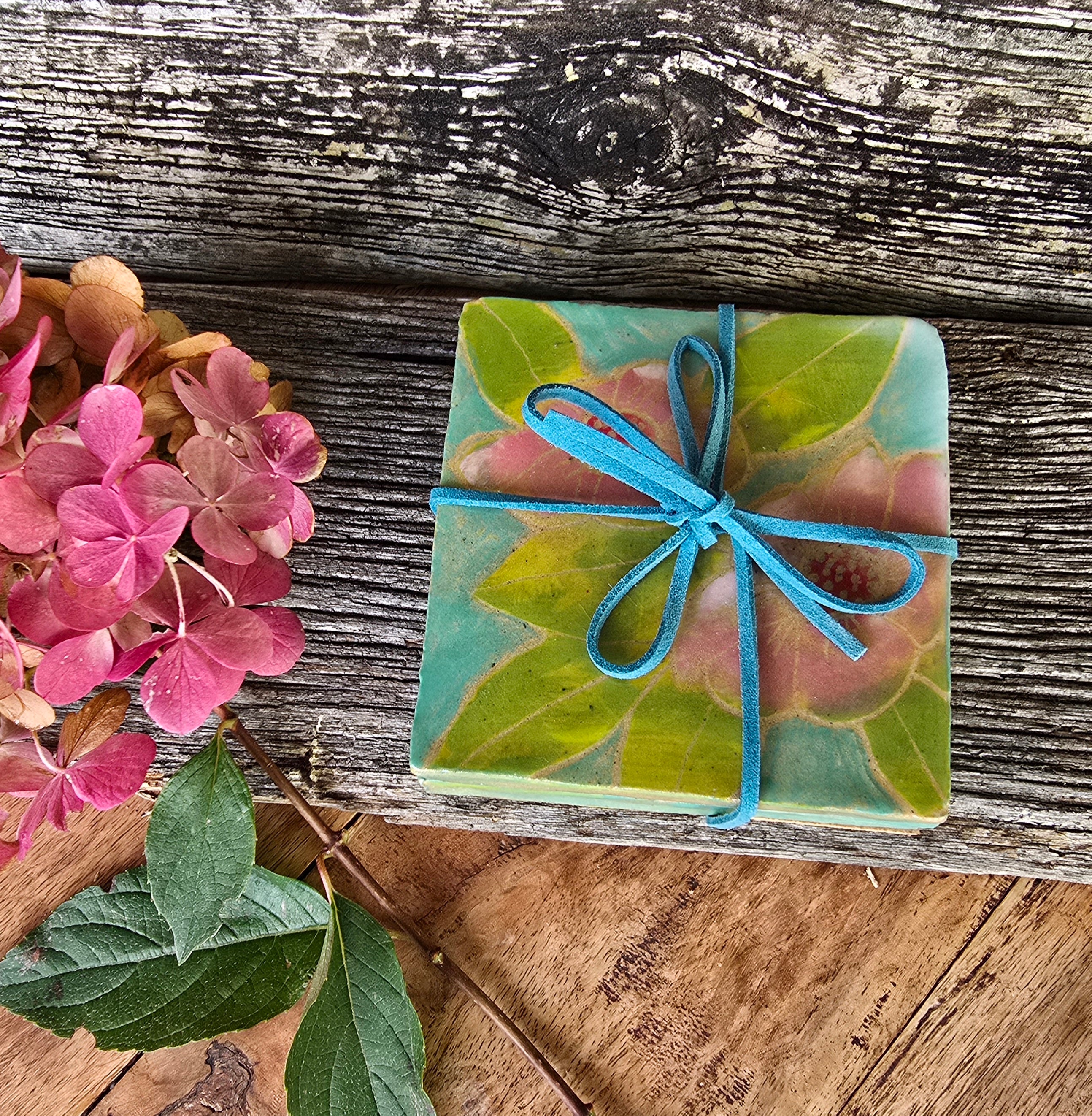 Pretty painted coasters