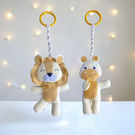 Lion & Hippopotamus Hanging Toys