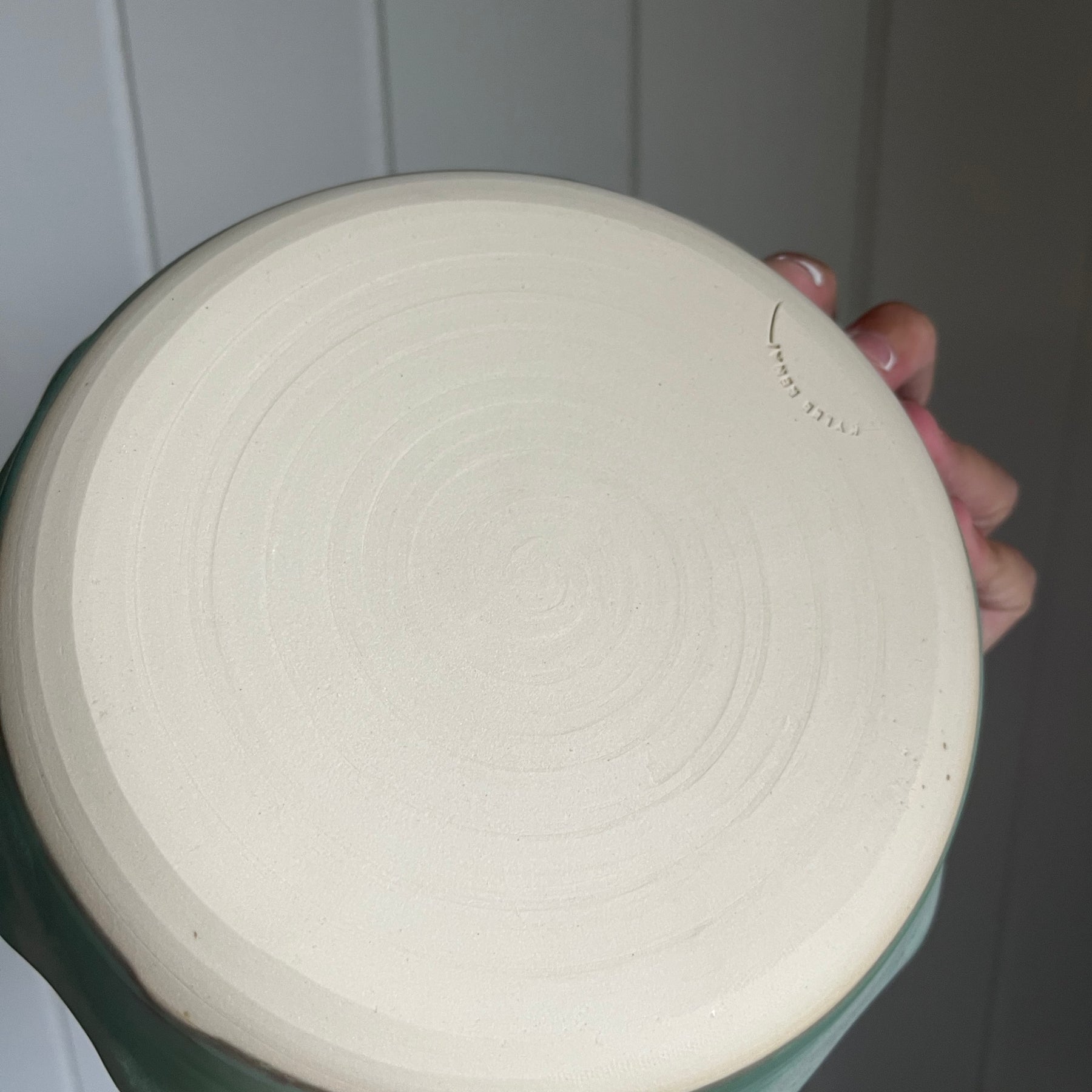 Small Ceramic Pie Dish - Green