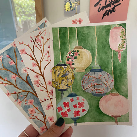 Small original watercolour paintings (12.8 by 16.8 cm)