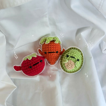 Crochet fruit and veggies