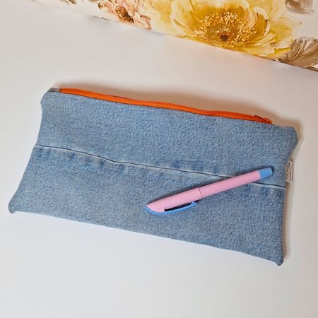 Upcycled pencil case or zippered pouch