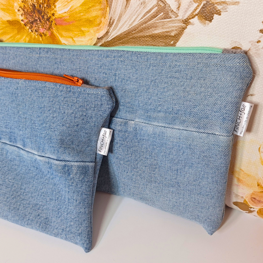 Upcycled pencil case or zippered pouch