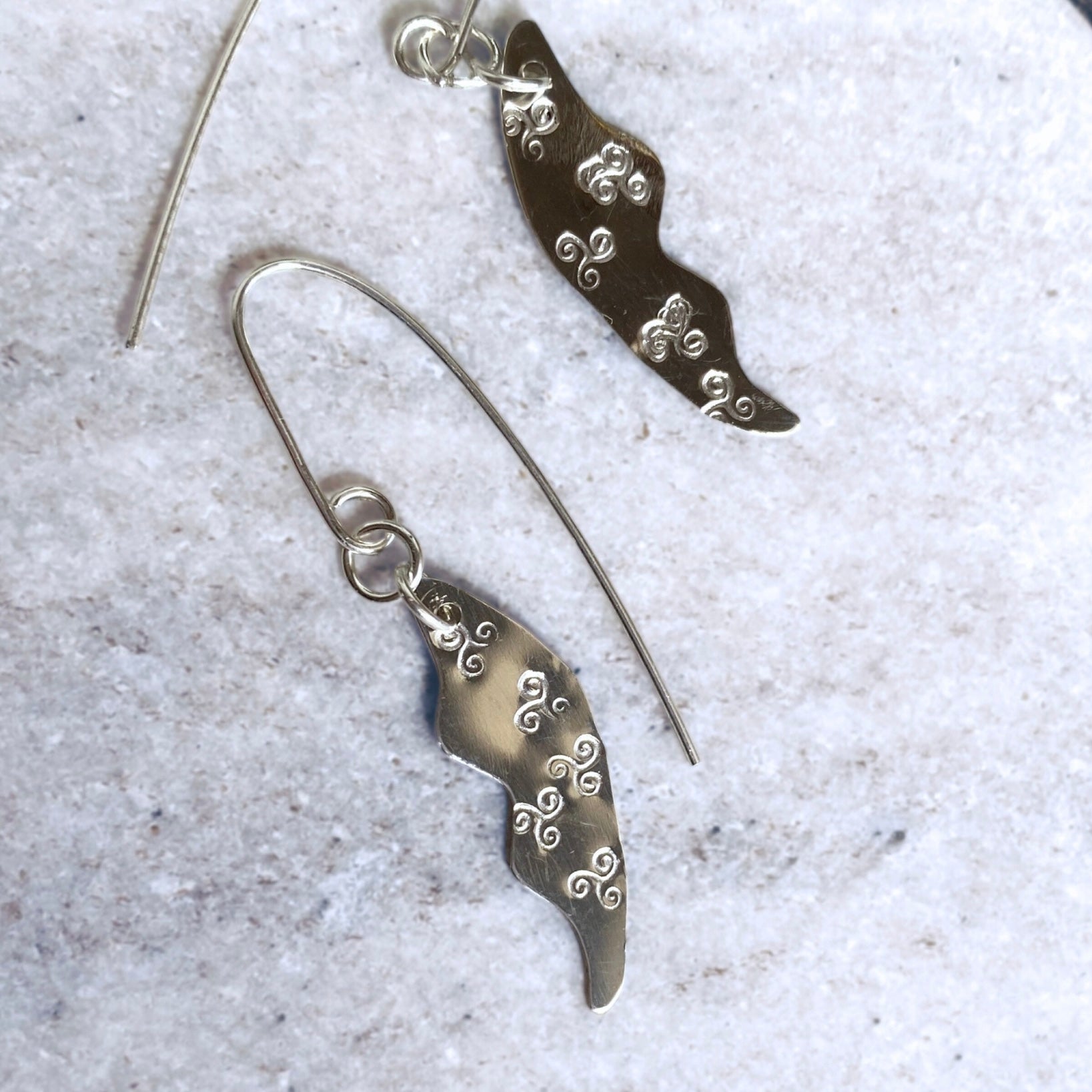 Faerie angel wings dangle earrings | Sterling silver | Mythical-inspired jewellery