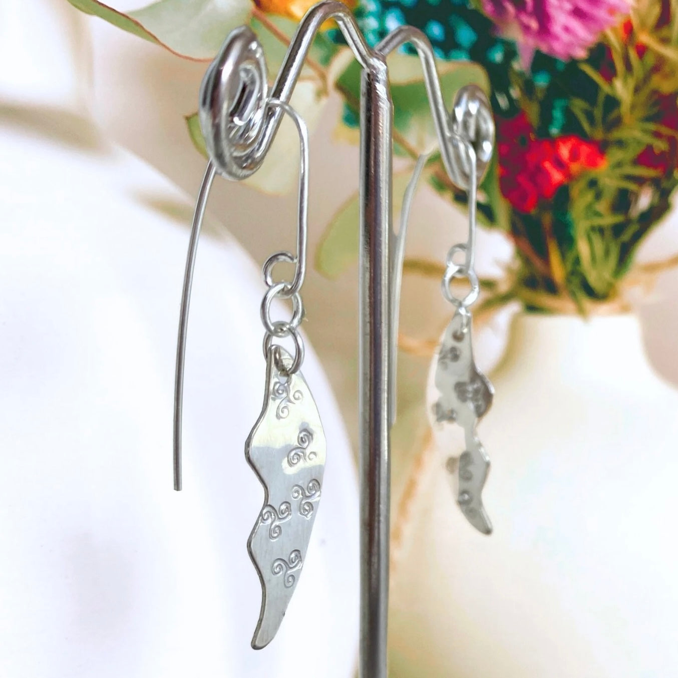 Faerie angel wings dangle earrings | Sterling silver | Mythical-inspired jewellery