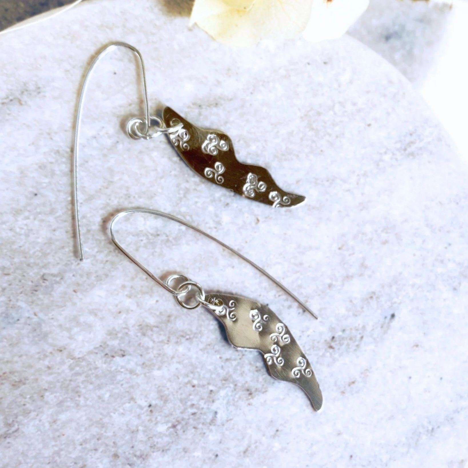 Faerie angel wings dangle earrings | Sterling silver | Mythical-inspired jewellery