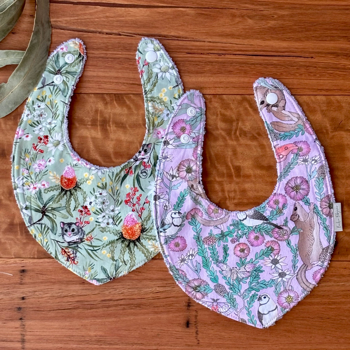 Australiana Baby Bib Set | Possum Buddies | Ready to Ship