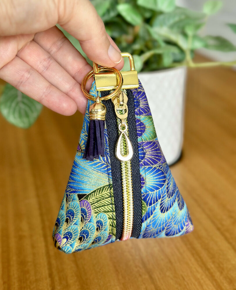 Keyring Coin Pouch with Zip