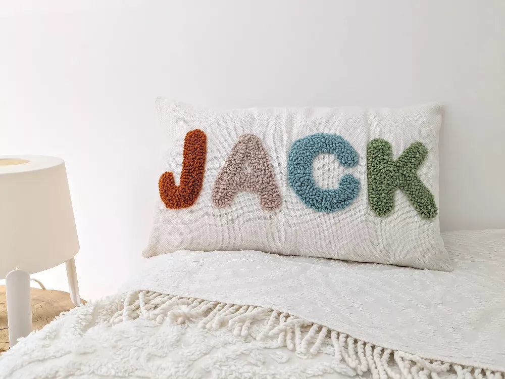 Personalised BLOCK text cushion