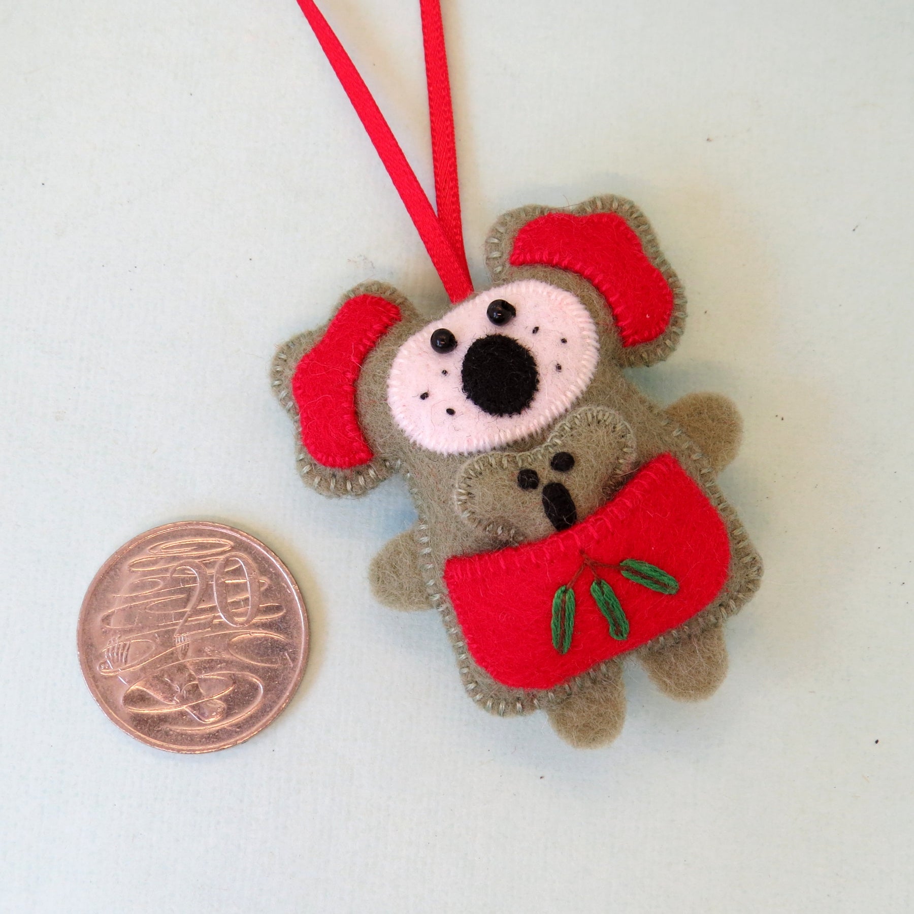 Koala & Joey Wool Felt Ornament - Australian Animal