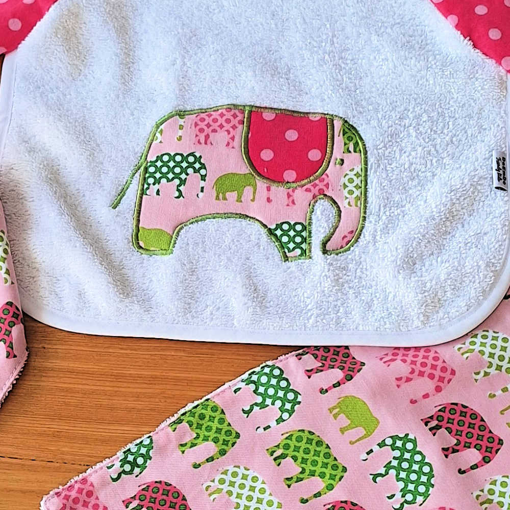 Handmade Bib with Sleeves, Dribble Bib, Burp Cloth