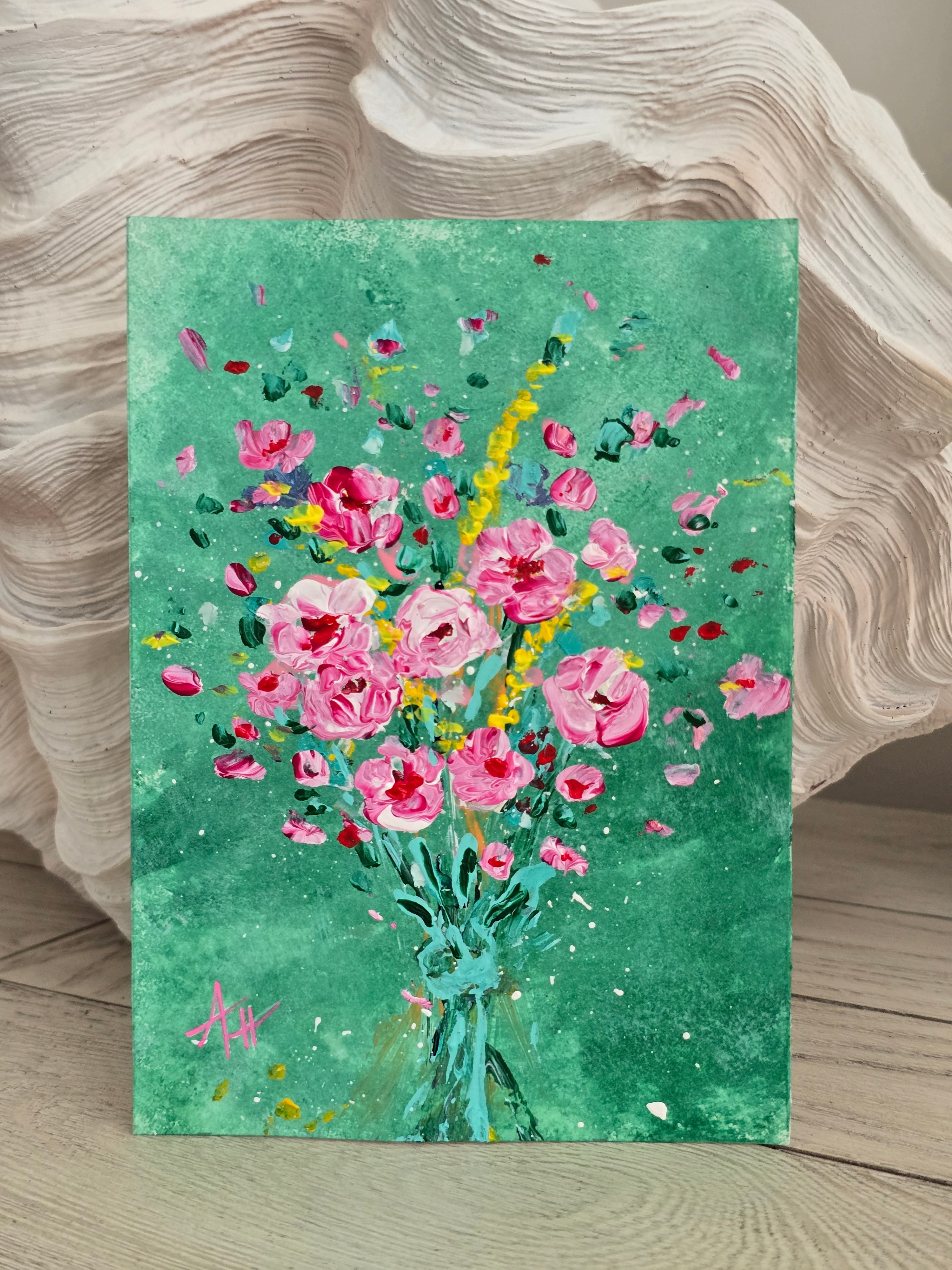 'Rose Bouquet' - Framed Artwork