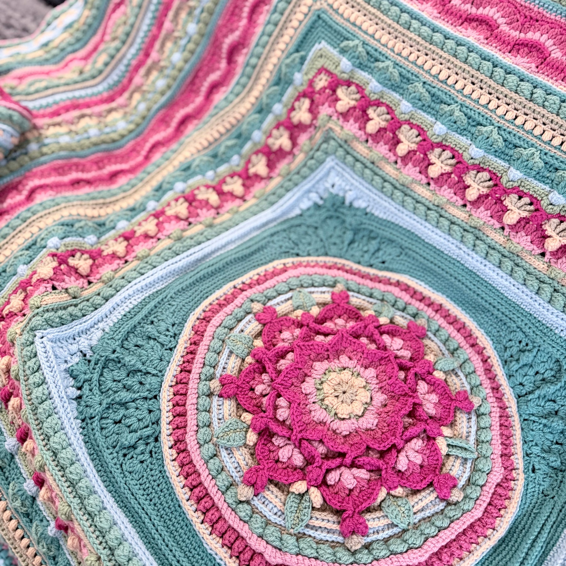 #072- Large Crocheted Blanket