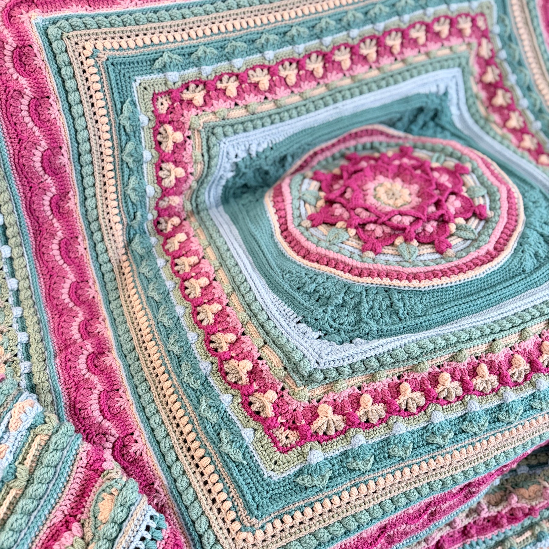 #072- Large Crocheted Blanket