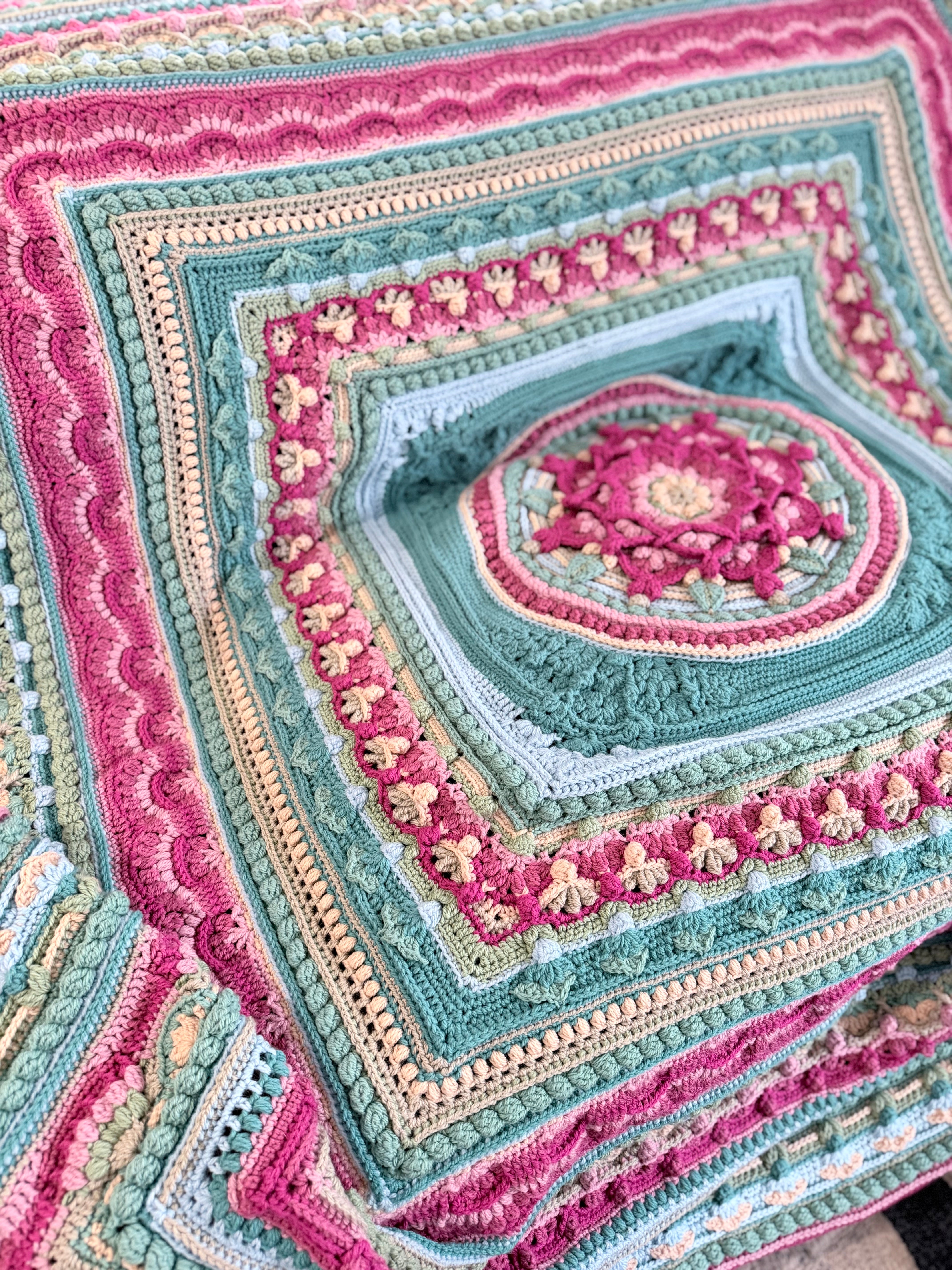 #072- Large Crocheted Blanket