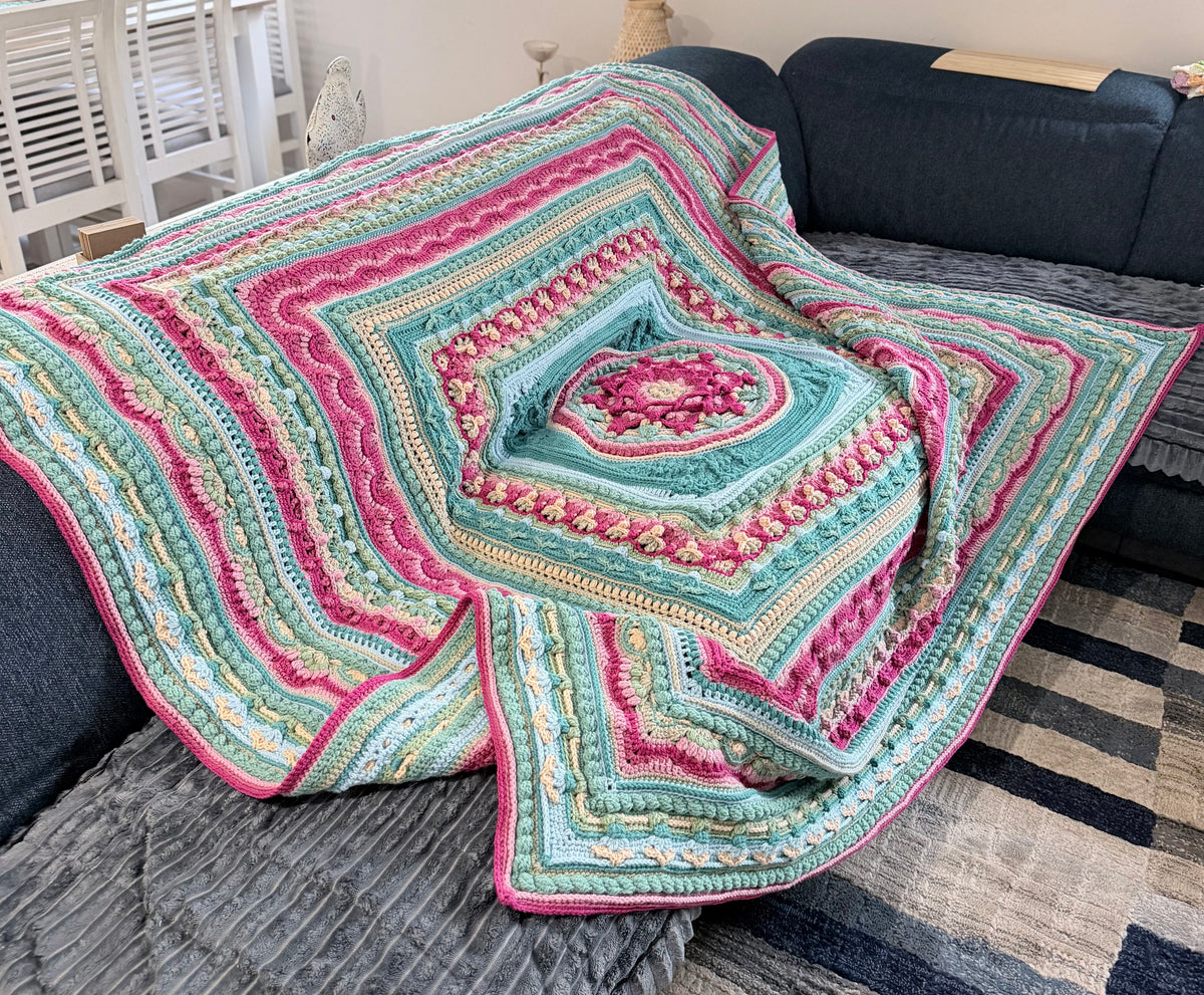 #072- Large Crocheted Blanket