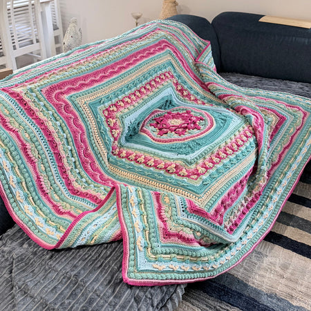 #072- Large Crocheted Blanket