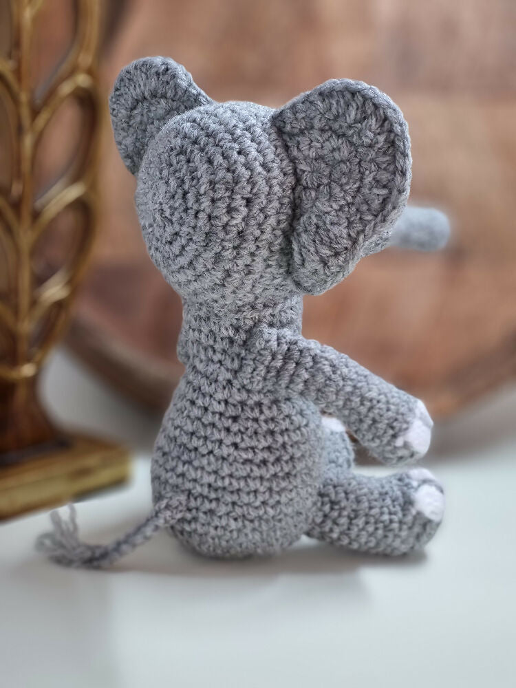 Handmade crochet elephant plush toy