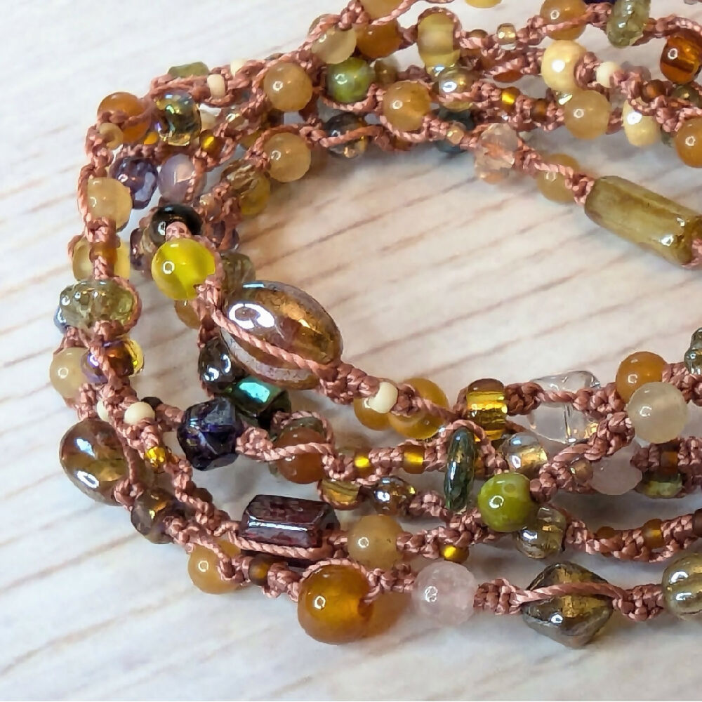 Boho bracelet | Gemstone bracelet | glass beaded bracelet