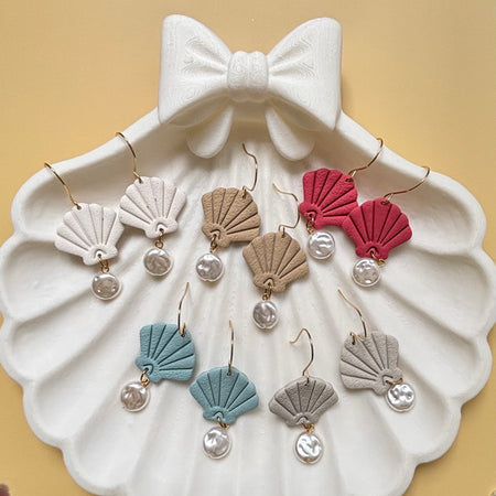 Seaside Stories | Shells & Pearls Dangle Earrings