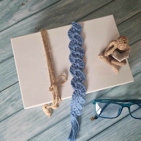Crochet Bookmark | Blue | Handmade Bookmark
