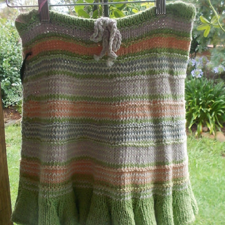 hand knit summery cotton skirt 30% off